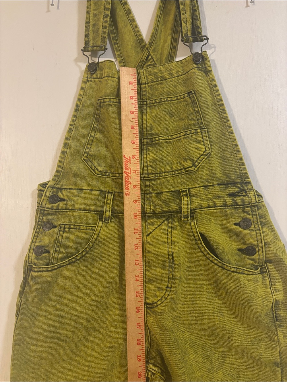 We The Free Ziggy Olive Green Relaxed Denim Overalls. XS - Picture 4 of 10